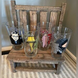 A Christmas Story Character Glasses - Set of 4